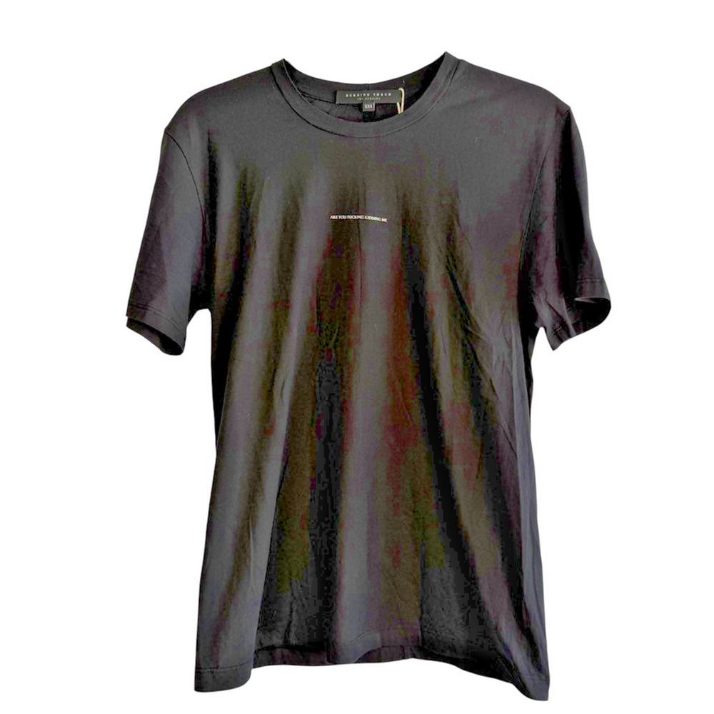 Burning Torch Womens Black Cotton T-Shirt XXS "Are You Fu@king Kidding Me" Text